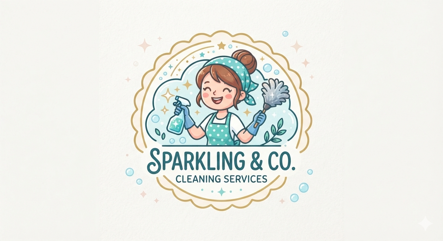 Sparkling & Co. homepage design, styled with the client's own logo, color palette, and fonts